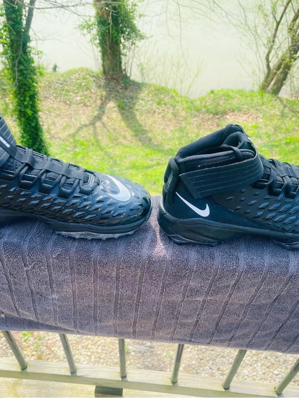 Mens 14 Nike Force Savage Pro 2 Shark Black Football Cleats BV5448-001 New - Picture 3 of 10